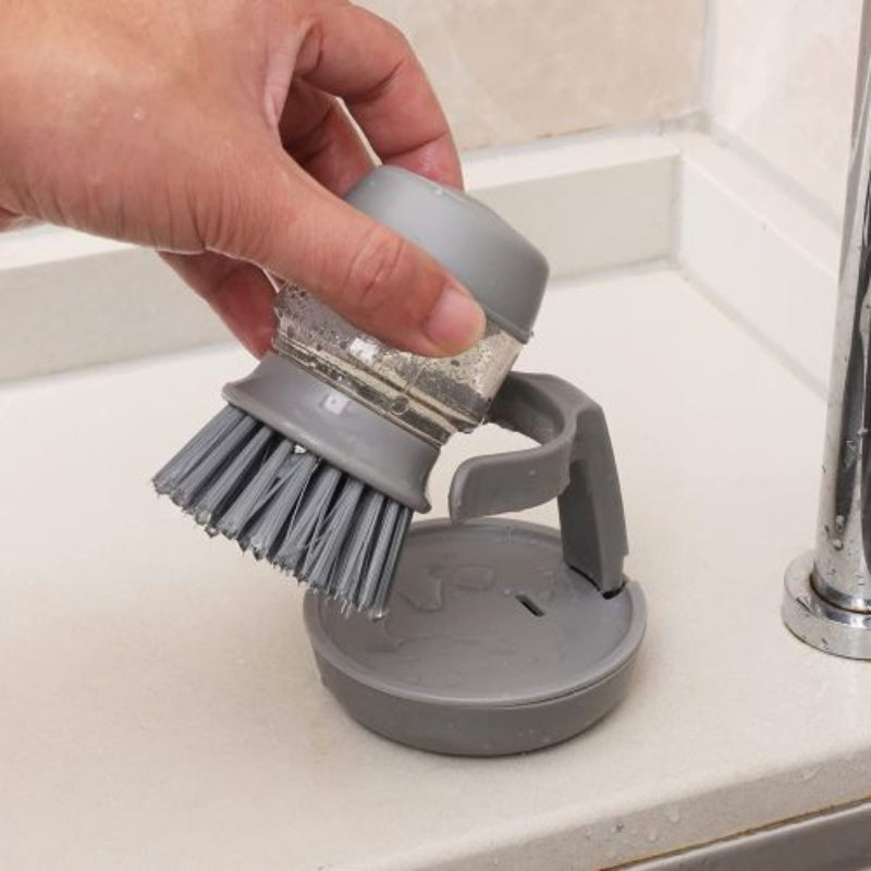Brosse Vaisselle avec Distributeur de Savon — Rechargeable & Support Inclus