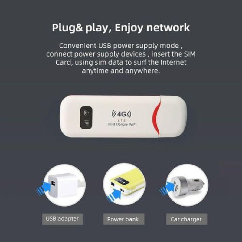 Modem USB 4G LTE WiFi — Internet Partout, Sans Abonnement