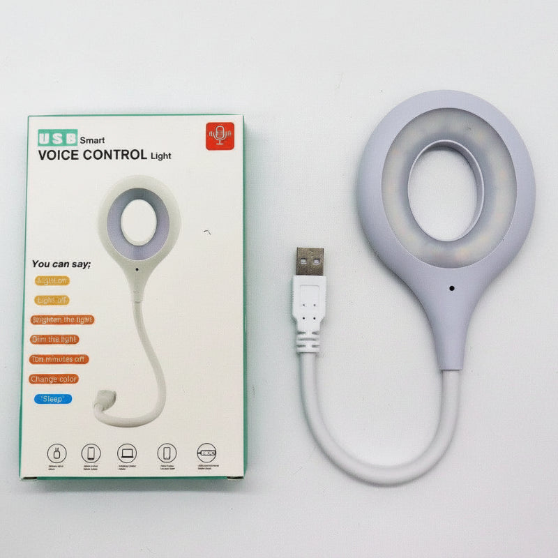 Lampe USB Commande Vocale LW02 — 3 Couleurs, Col Flexible