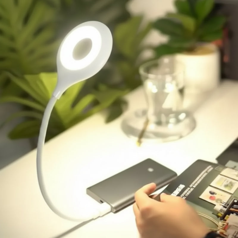 Lampe USB Commande Vocale LW02 — 3 Couleurs, Col Flexible