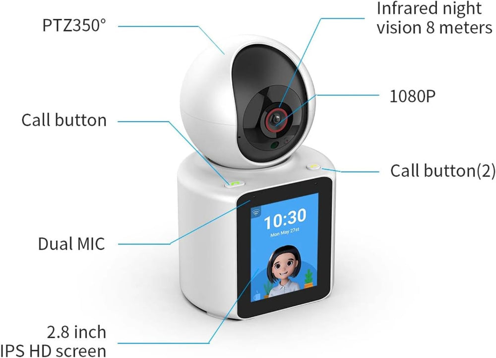 Caméra WiFi XO CR03 CoverGuard — Surveillez et appelez en HD