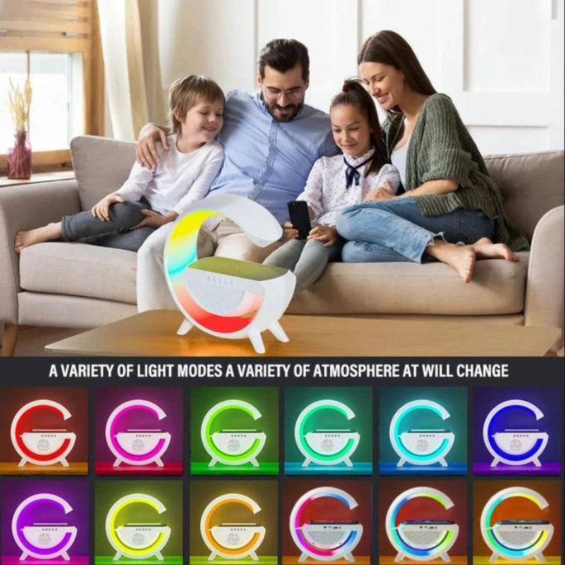 Lampe Chargeur Sans Fil 3-en-1 — LED + Induction Qi + USB