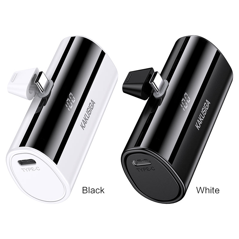 Mini Power Bank KAKU 5000mAh — USB-C Intégré, Universel & Zéro Câble