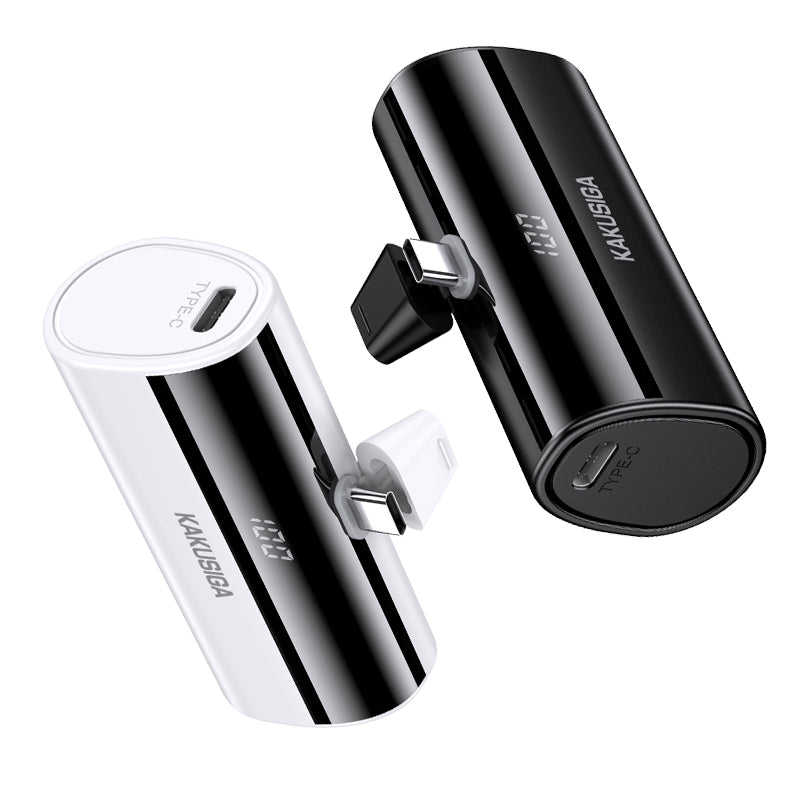 Mini Power Bank KAKU 5000mAh — USB-C Intégré, Universel & Zéro Câble