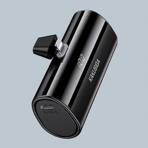 Mini Power Bank KAKU 5000mAh — Lightning Intégré, Zéro Câble