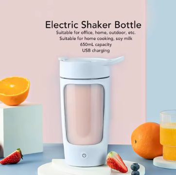 Shaker Électrique Portable 650ml — Mix Parfait en 1 Clic