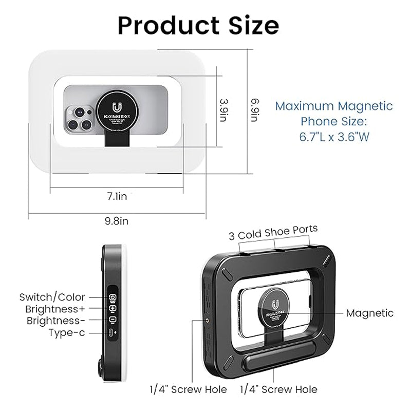 Lumière Beauté Magnétique ZGRL-01 — Selfie & Maquillage Parfaits