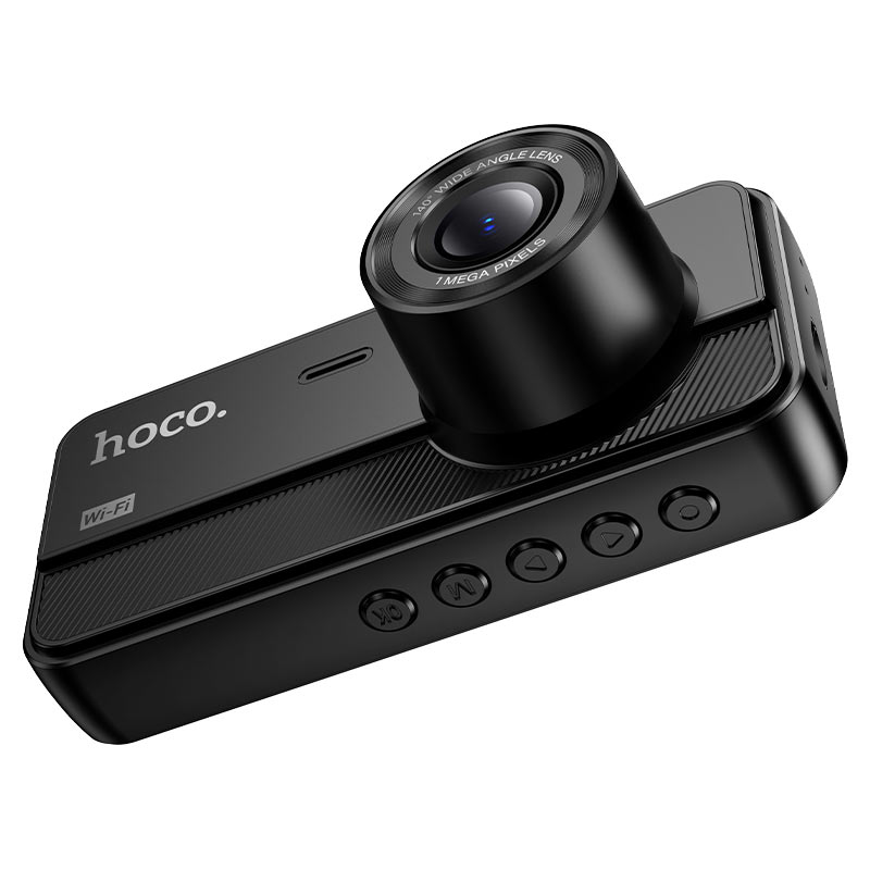 Dashcam Hoco DV15 Triple Objectif — Avant, Intérieur & Arrière