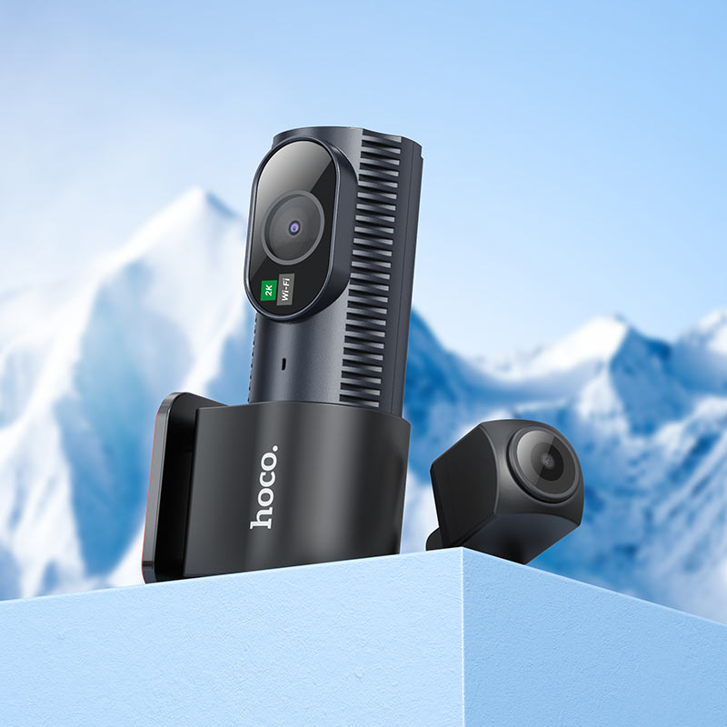 Dashcam Hoco DV8 2K — Double Objectif, Vision Nocturne & Parking