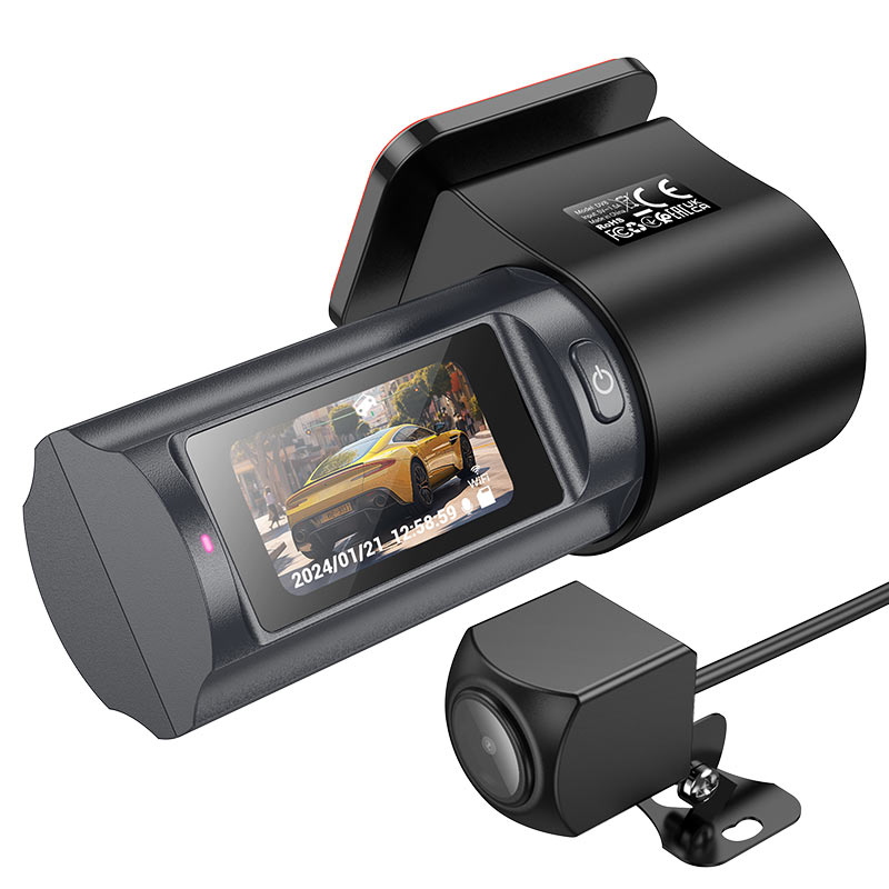 Dashcam Hoco DV8 2K — Double Objectif, Vision Nocturne & Parking