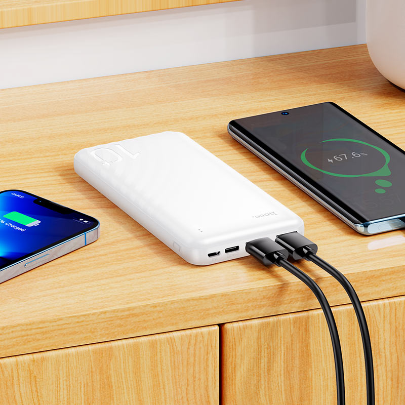 Power Bank Hoco J123 Element 10000mAh — Double USB, Ultra-Fin 16mm