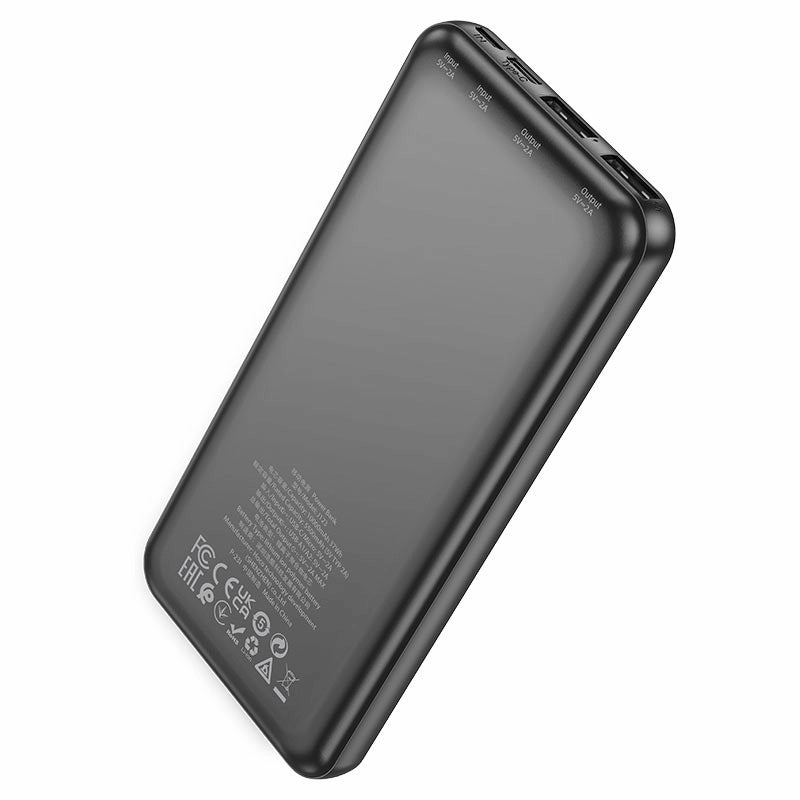 Power Bank Hoco J123 Element 10000mAh — Double USB, Ultra-Fin 16mm