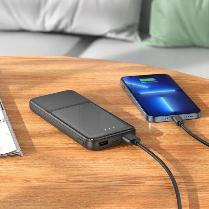 Power Bank Borofone BJ33 10000mAh — Ultra-Mince, Double USB, Design Premium