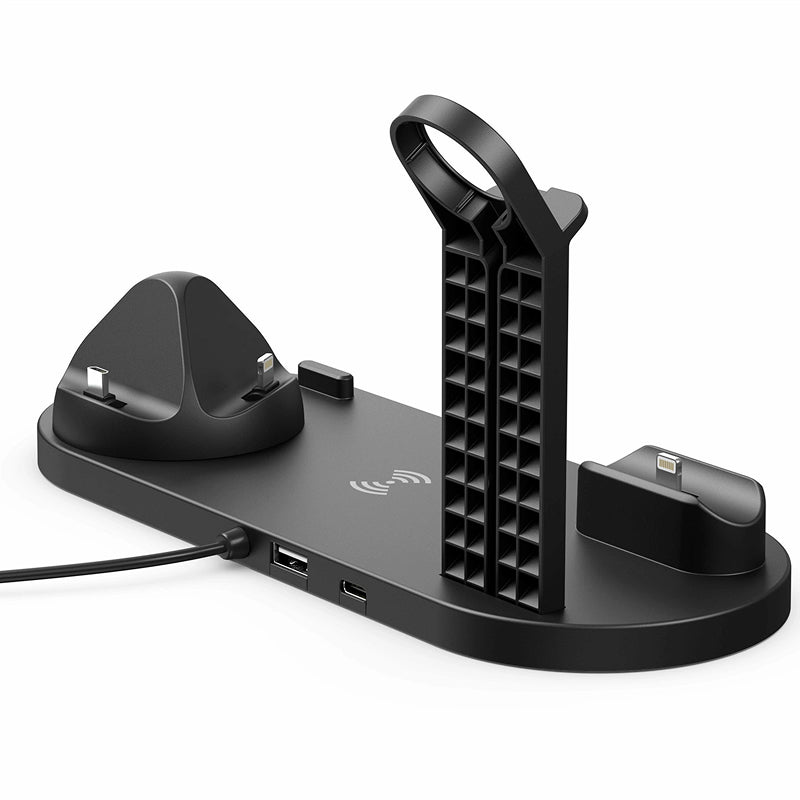 Station de Charge Sans Fil 4-en-1 — Téléphone, Montre & Écouteurs