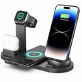 Station de Charge Sans Fil 4-en-1 — Téléphone, Montre & Écouteurs