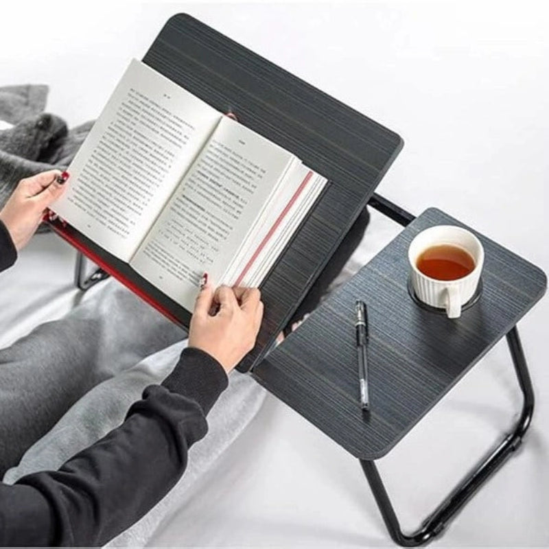 Table Ordinateur Pliable — Hauteur & Inclinaison Réglables, Porte-Boisson